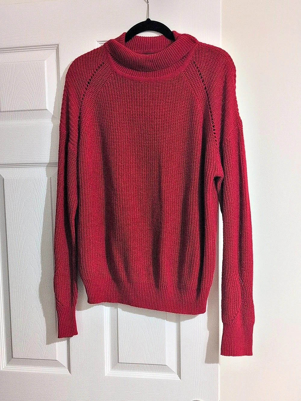 SHEIN Red Turtleneck Sweater Size Large